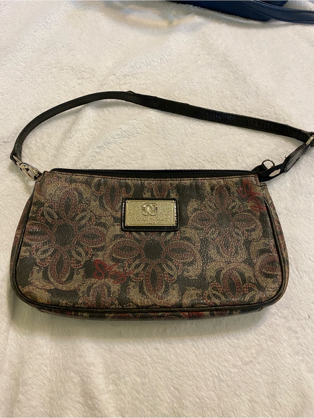Original by Sharif Floral-Print Shoulder Bag in Brown